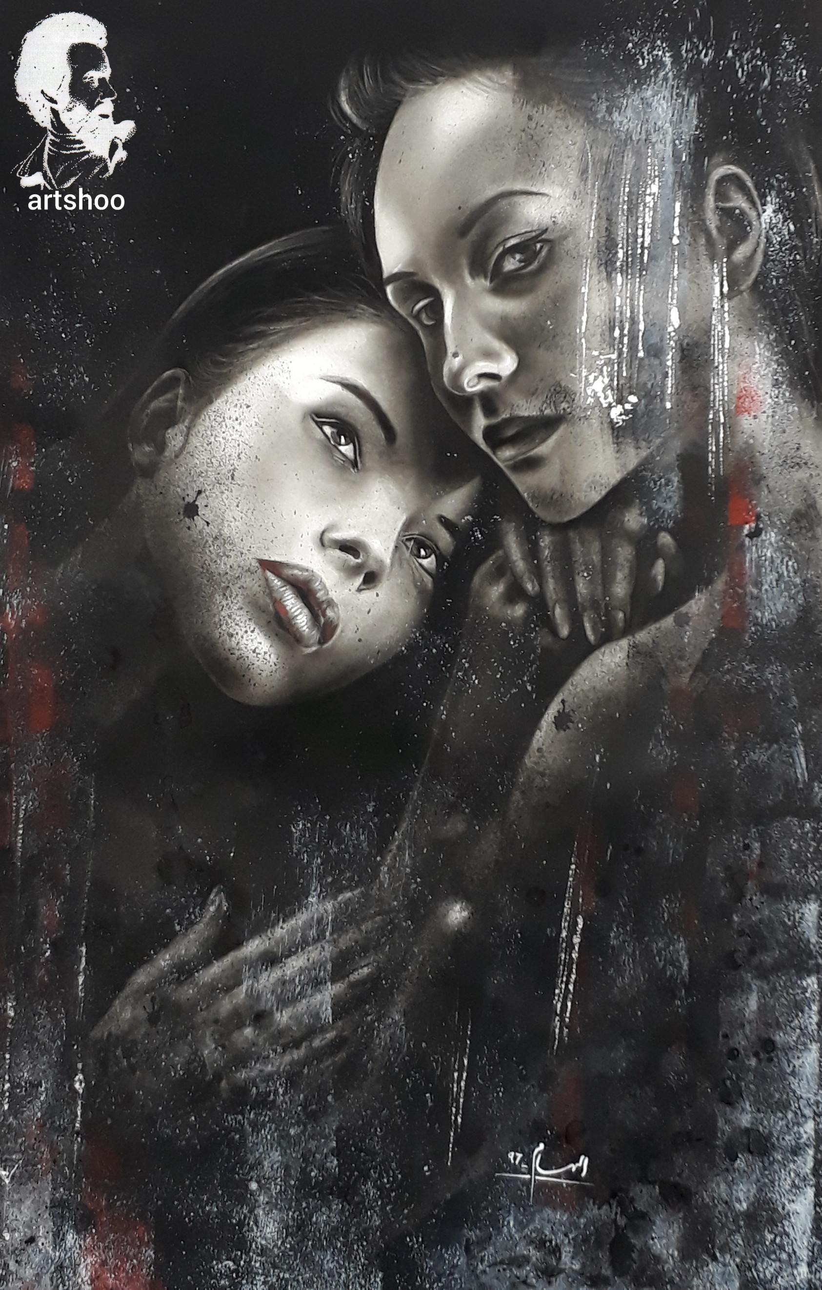 نقاشی سیاه قلم